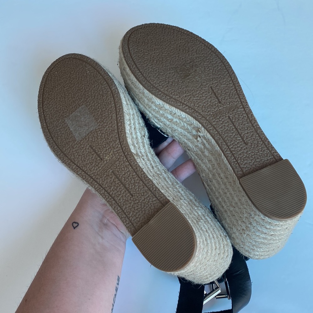 Dolce Vita Black and Tan Espadrille Sandals - Picture 8 of 8